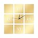 Produktbild erthome Klassische 3D DIY Spiegel Wohnzimmer Modernes Design Home Raumdekoration Zeit Wanduhr Schlafzimmer Kinderzimmer Sofa Möbel Hintergrund Wandtattoo (10cmx10cm, Gold)