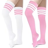 Pink Thigh High Socks for Women - Over the Knee Long Socks