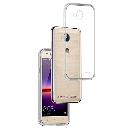 REY Funda Carcasa Gel Transparente para Huawei Y5 II (2016), Ultra Fina 0,33mm, Silicona TPU de Alta Resistencia y Flexibilidad