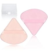 HoPliGhe Triangle Powder Puff,2 Pcs Powder Puffs for Face Powder,Supper Soft Velour Makeup Puff- ...