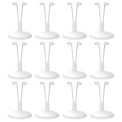 Image of 12 Pack Doll Stand Holder Compatible with 6.8 Inch Dolls, Not Include Dolls | Doll Stand Holder for Collectible Blind Box Figurines, Doll Stands for 6.8 Inch Dolls, Easy to Use, Great Gift for Girls