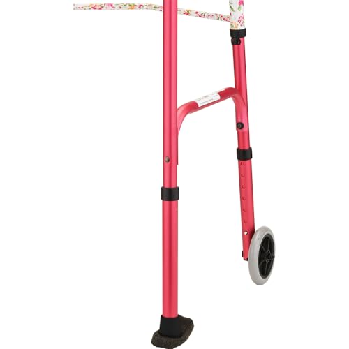 NOVA Medical Products Walker Glide Skis, Universal Fit, One Pair, Black, with Fabric Covers