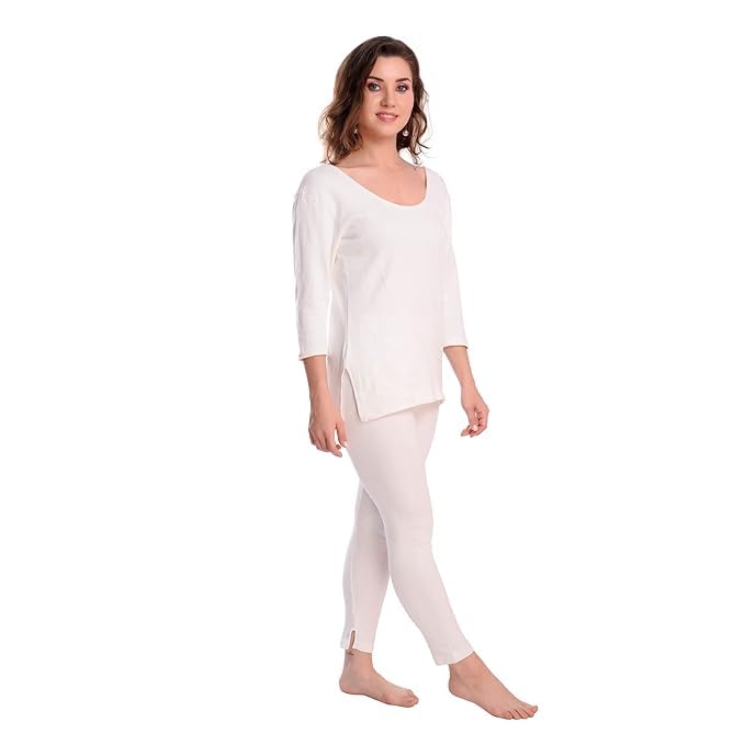 Long Thermal Casual Underwear for Women All dya comftable Lined Base Layer Pajama Set Cold Weather Set Pack of 1-image-43