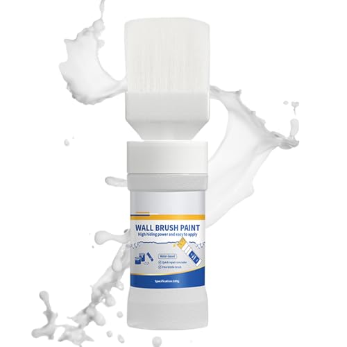 Muro de pintura blanca: reparación rápida y cepillo fino para una fácil aplicación | Reparar pintura renovación interior de pintura de pared interior | Pintura de pared blanca pintura a base de agua R