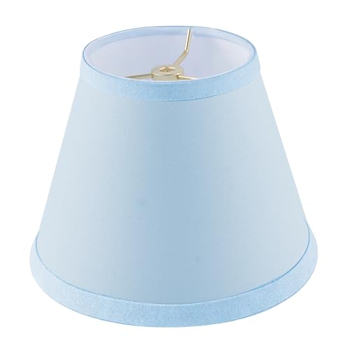 Aspen Creative 32040A Transitional Hardback Empire Shape Spider Construction Lamp Shade in Light Blue 9 wide (5 x 9 x 7)