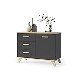 Ein einfacher Stil, der gut ins Schlafzimmer oder anderswo passt. Leichtgängige Schubladen und verschiedene Oberflächen – wählen Sie Ihren Favoriten.