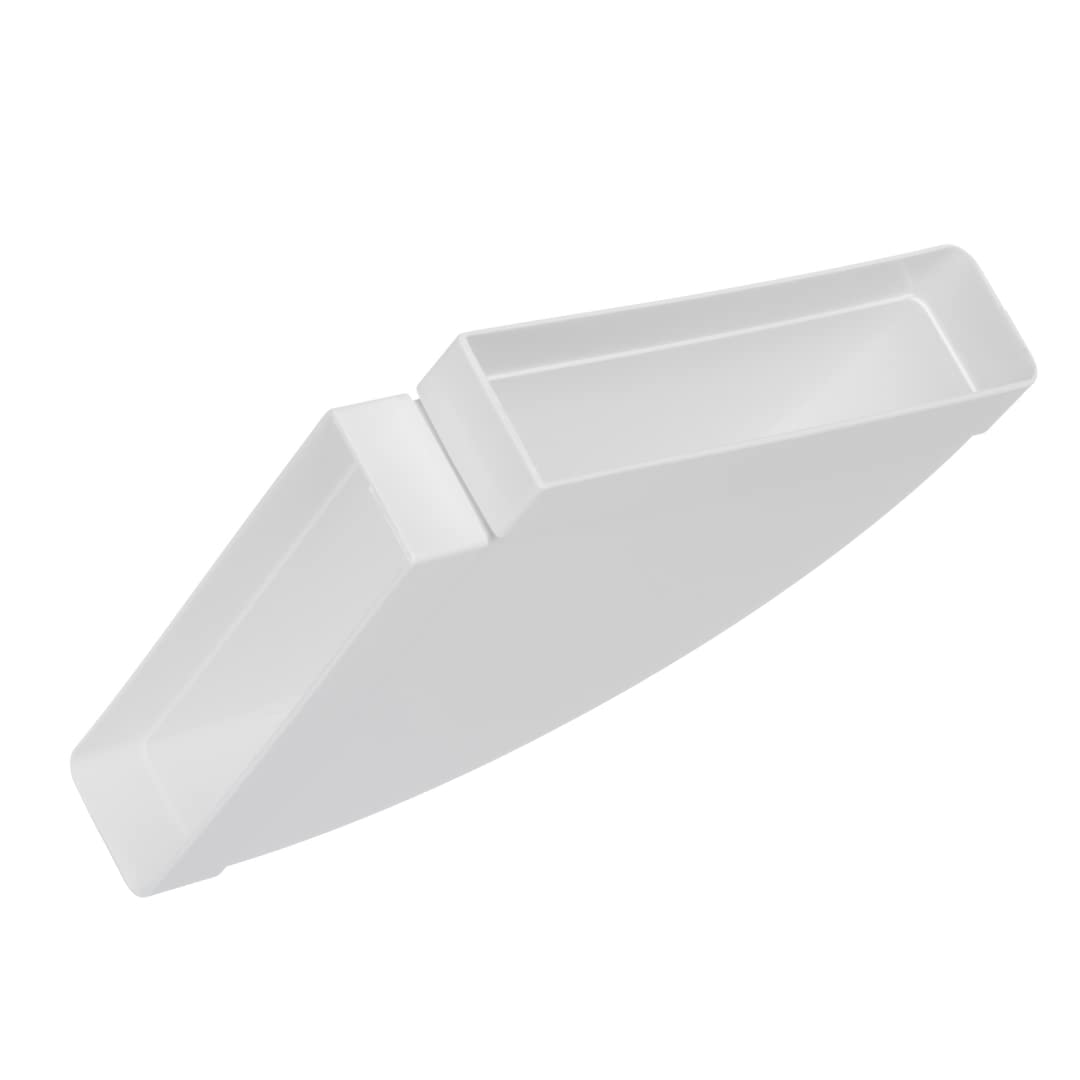 Europlast Horizontal Bend 90° 110X55mm Duct Connector - 90° Horizontal Elbow Bend - Rectangular Flat Pvc Ducting