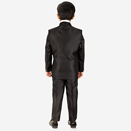 Image of Pro-Ethic Style Developer Boy's 5 Piece Suit Set | Coat, Pant, Tie & Shirt | Cotton Checked Pattern