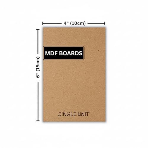 Image of ArtzFolio MDF Board 2.1mm Thick Cutout Sheets for DIY Art Craft Project | Unfinished Sides Engineered Wood Blanks for Paintings, Laser, Engraving | 4x6 inch (10x15 cms) | Single Piece