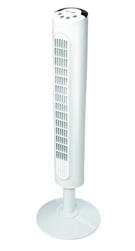 Honeywell Comfort Control Tower Fan, Slim Design, Powerful Cooling-White, 1 Pack, (Renewed)