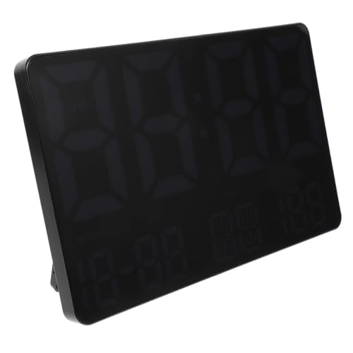 MUSISALY Digital Temperature and Humidity Wall Clock Led Display Large Screen Multifunctional Weather Clock for Real Monitoring Alarm and Calendar Features