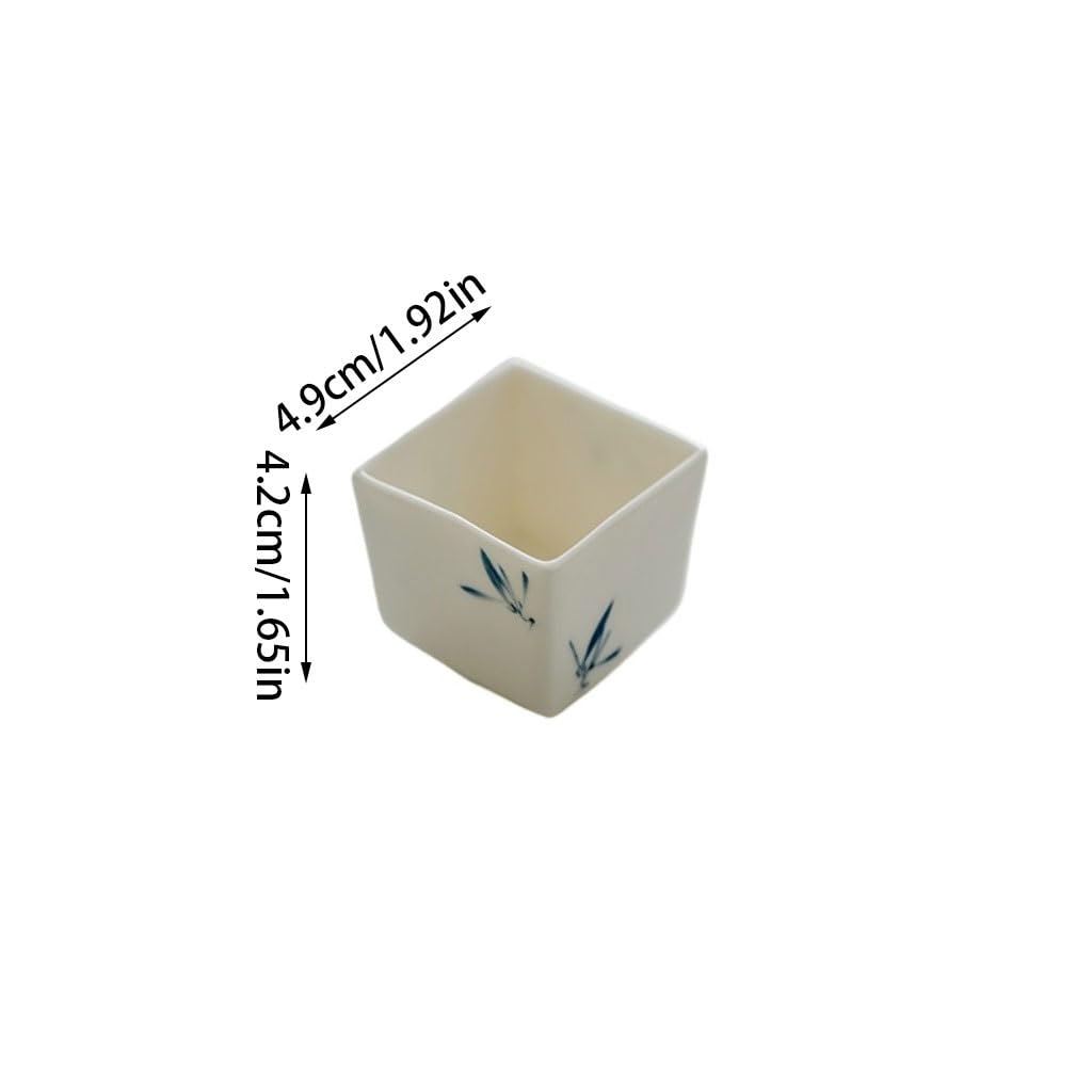 Kubek do herbaty Ceramiczny kwadratowy kubek do herbaty, podróżny kubek do herbaty, kreatywny kubek do kawy odpowiedni do domowego salonu recepcji pojemnik do zanurzania