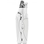 Rechargeable Cat Claw Clipper with LED Light for Dogs & Cats, Professional Trimmer Grooming Tool with Nail Trapper & Free Nail File, Pet Nail Clippers for Cat, Kitten, Puppy, Small Dog, Birds, Rabbit