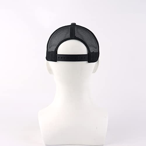 Langzhen Unisex Classic Trucker Cap Outdoor Hunter Adjustable Cap Mesh Panels Vintage Baseball Cap For Man Women(Dark Grey) #TOP4