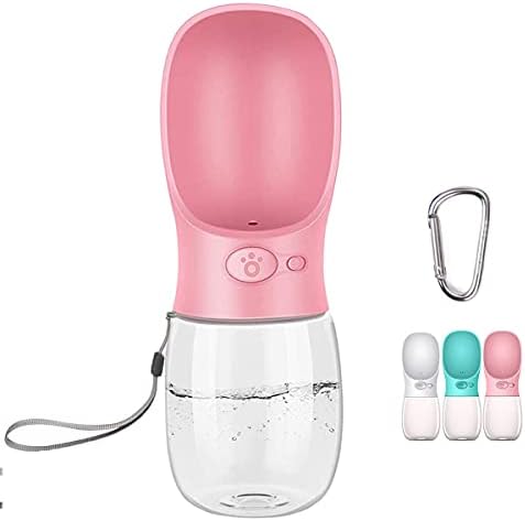 COTOP Trinkflasche Hunde für Unterwegs, 350ml, Tragbare, Rosa | Hundeflasche to go für Hunde Klein, BPA-frei, Auslaufsicher, Spülmaschinenfest, Wasserflasche Pet Outdoor
