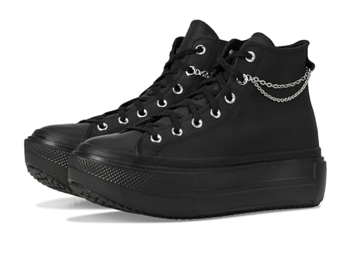 Converse Chuck Taylor All Star Lift Double Stack Platform Chains, Zapatillas Unisex Adulto, Negro/Negro/Plateado, 39 EU
