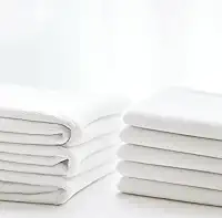 Kit 5 Unidades Pano de Prato Branco Liso 100% Algodão com Bainha 42x68cm