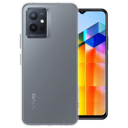 Image of BINTAGE Rubber Back Cover Compatible Model for Vivo V2141 / Vivo T1 5G - Transparent