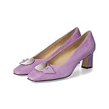 Leder Brunate Damen Pumps Grip Violett Rauleder, Größe:39, Farbauswahl:blau 7