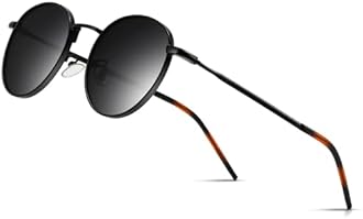 SUNGAIT Ponderable Metal Round Sunglasses for Men Women Classic Vintage Polarized Circle Sun Glasses…