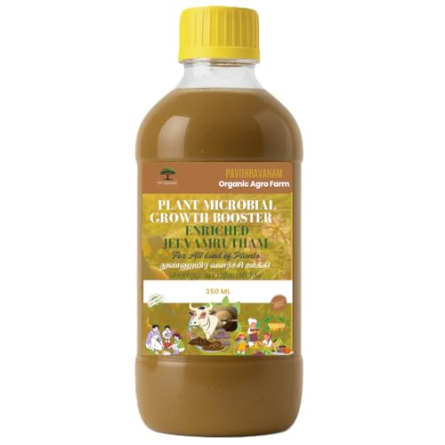 PAVITHRAVANAM Enriched Jeevamrutham (350 ML) Plant Microbial Growth Booster for All Kind of Plants
