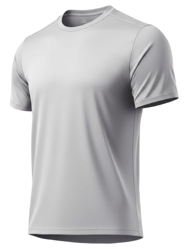 Image of 3 Pack Mens Swim Shirt Rash Guard Workout Shirts UPF 50+ Short Sleeve Fast Dry Sun Protection Lightweight Water Shirt