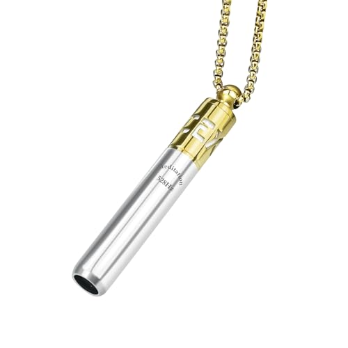 528-Hz-Breathing-Necklace-Whistle-Breathlink-Quit-Smoking-Tool-Meditation-Necklace-with-Diffuser-Anxiety-and-Stress-Relief-Through-Breath-Frequency-Sound-Therapy-and-Aromatherapy-Gold