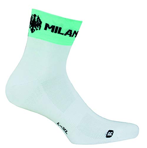 Bianchi Milano - Calcetines de ciclismo modelo Asfalto, color 4300 (blanco - celeste blanco) talla XXL (44/47)