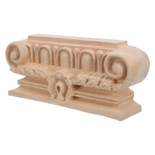 Support de colonne bois massif sculpté SHINEOFI pour décoration intérieure élégante