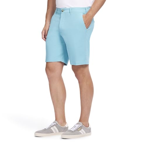Izod Men's Saltwater 9.5" Flat Front Chino Short, Milky Blue, 42 — view 2