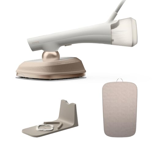 Philips OneTurn 2-in-1 Bügeleisen & Steamer mit drehbarem Kopf Einfach losbügeln kein Brett 45 g/min Dauerdampf Energieeffizient 1800 W Weiß (GC213/10)