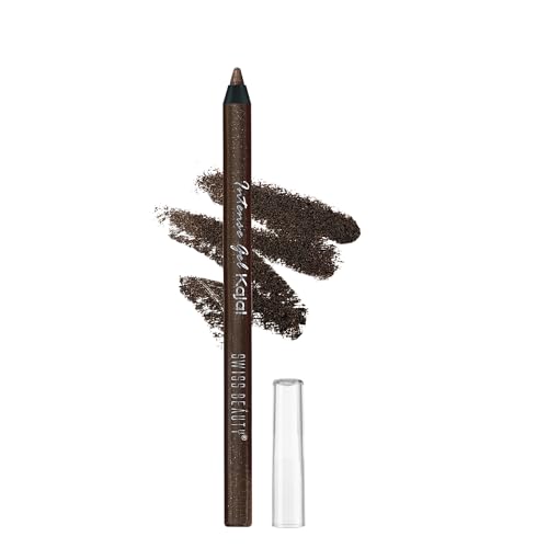 Image of Swiss Beauty Intense Gel Kajal with Sharpener | 12-Hour Stay | Waterproof | Smudge-Proof | Creamy Texture | Highly Pigmented | Multi-Use Eye Pencil | 1.2g, Shade- Metallic Bronze