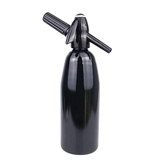 1 Botella De Un Litro De Aluminio Soda Sifón Seltzer, Home Bar Al Aire Libre Manual Carbonatada del Agua con Gas CO2 Bricolaje Bebidas Portátil Sifón