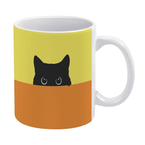 マグカップ おしゃれ 鬼ごっこ 猫 コーヒーカップ 陶器 丈夫 マグ カップ 食器 直径8.2×高さ9.6cm 330ml 軽い 気軽に使える コーヒーマグ インテリア アウトドア 綺麗 ジュース お茶 新生活 雑貨 台所 飲食店 家庭用 ファッション 誕