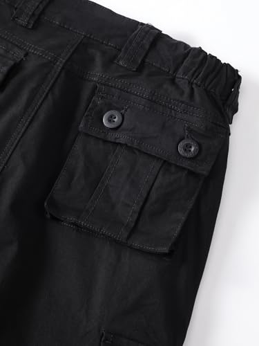 AKHlKING Ripstop Outdoor Cargo Pants Black