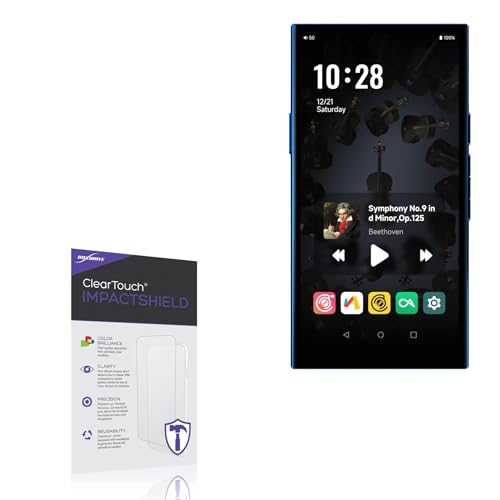 BoxWave Screen Protector Compatible with HiBy R8 II - ClearTouch ImpactShield (2-Pack), Impenetrable Screen Protector Flexible Film