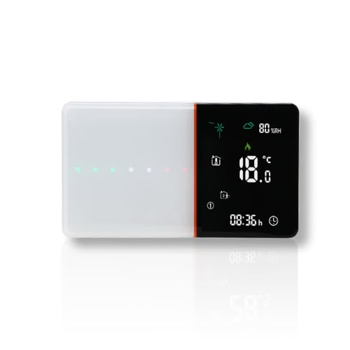 MelkiSmart Wi-Fi Termostato - Termostato con Pantalla Táctil Programable para Calefacción o Aire Acondicionado - Control Remoto Desde Teléfono Móvil Compatible con Alexa, Google Home e IFTTT