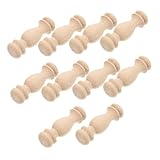 Durabilidad de la madera maciza: construida con madera maciza, lo que proporciona durabilidad y resistencia al desgaste, parte de pilares tallados en madera, balaustre de barandilla de terraza