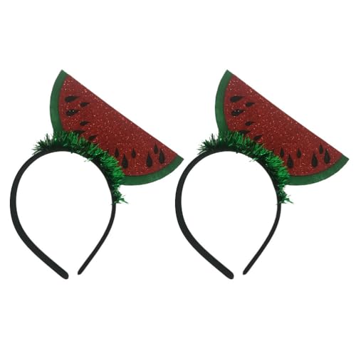 NOLITOY 2pcs Watermelon Headband: Halloween Fruit Hair Accessories for Women and Girls - Watermelon Hair Hoops for for Parties and Festivals