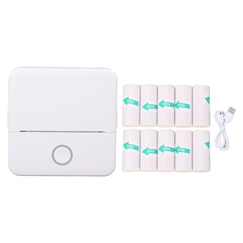 Image of Compact Wireless Thermal Sticker Maker Machine for Home and School with 10 Roll Paper