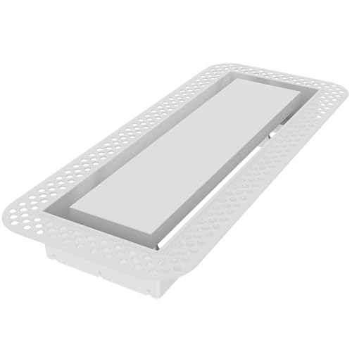 Fittes Flush 4x12" ABS Wall/Ceiling Vent with Single Channel, White