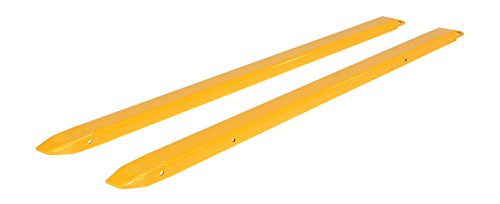 Vestil FE-4-96 Steel Fork Extensions 4 In. x 96 In. 4000 Lb. Capacity Yellow