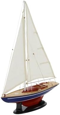 Deco 79 魅力的なミニチュア木製セーリング船