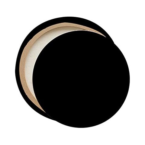 Iwähle DIY Ölgemälde Malpappe Maltuch, Leinwand + Rahmen, Schwarz, Mini-Leinwände, Leinwand-Platten, Rund, for Anfänger und Profi Künstle Geschenk Cover