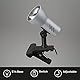 BRILONER - Schreibtischlampe mit Kabelschalter, schwenkbar, E14 Fassung, max. 40 Watt, Klemmlampe, Klemmleuchte, Nachttischlampe, Leselicht Kinder, Leselampe Bett, 6,5x11,5x10,8 cm, Titanfarbig