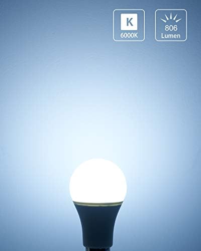 QNINE 8 Pack Cool White Bayonet Light Bulbs, 9W (60W Equivalent), 806lm, 6000K, B22 LED Bulb, Lightbulbs Bayonette Energy Saving, Non-Dimmable