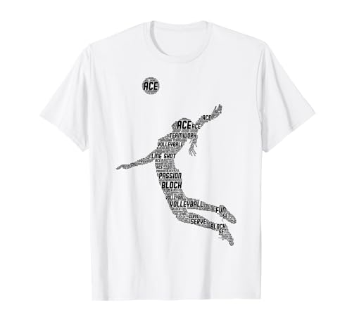 Volleyball Mädchen Volleyballerin Frauen Damen T-Shirt Volleyball Mädchen Volleyballerin Frauen Damen T-Shirt