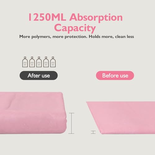 Image of Ultra Absorbent Thicker Dog Pee Pads Extra Large XL 28 inchx36 inch Leak-Proof Odor-Control Pink Puppy Training Pads Full Edge-Wrapping Pad for Dogs Dogs, Puppies, Doggie, Cats, Rabbits - 40 Ct