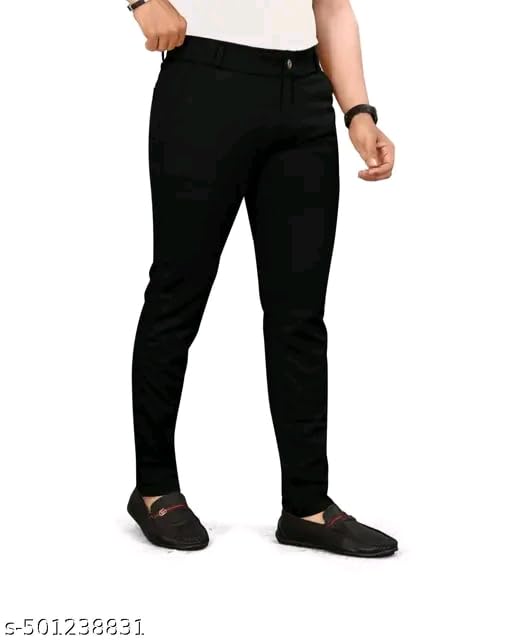 Image of Casual Trouser for Men Stylish Cotton Blend Pants with Side Pockets Casual Wear Combo of 3