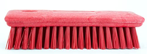 Image of SPARTA Comfort Grip Scrub Brush Hand Brush for Bathroom, Kitchens, Countertop, Plastic, 8 Inches, Red
